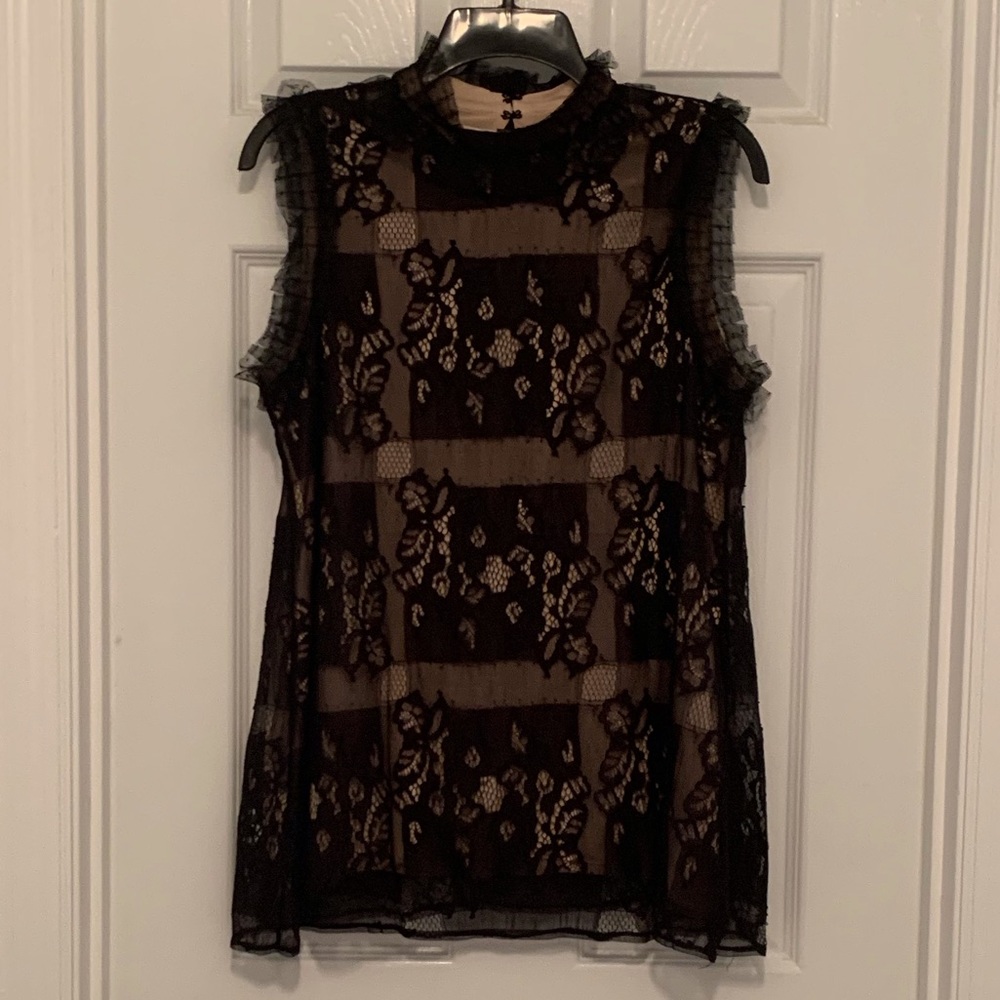 **NWT** M.S.S.P. Black Lace Top